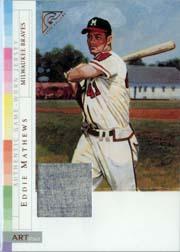 2003 Topps Gallery HOF ARTifact Relics #EM Eddie Mathews Jsy A