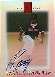 2003 Topps Tribute Contemporary Red #106 Hanley Ramirez FY AU