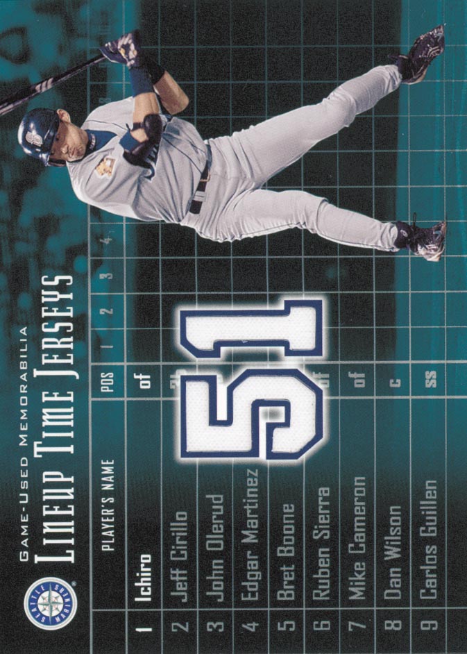 2003 Upper Deck Lineup Time Jerseys #IS Ichiro Suzuki