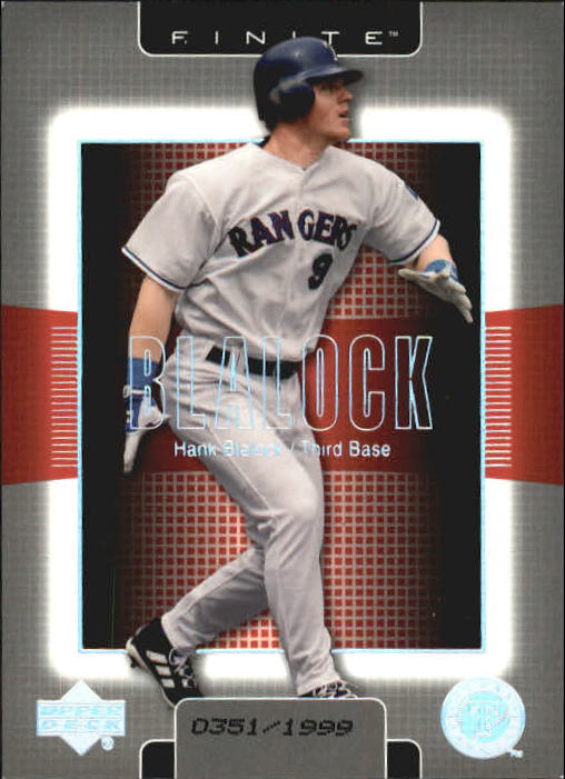 2003 Upper Deck Finite #95 Hank Blalock