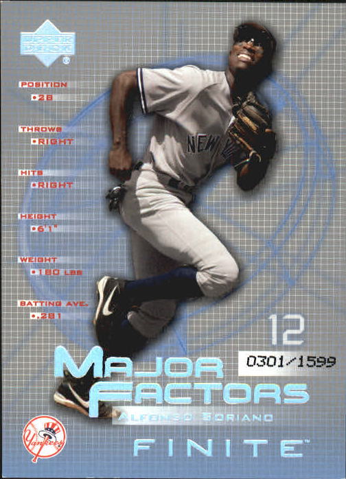 2003 Upper Deck Finite #103 Alfonso Soriano MF
