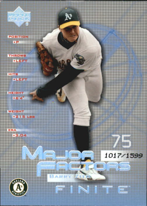 2003 Upper Deck Finite #105 Barry Zito MF