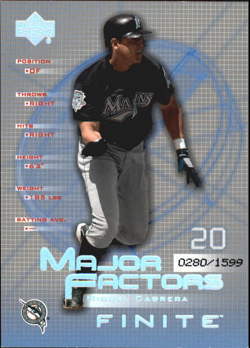 2003 Upper Deck Finite #133 Miguel Cabrera MF