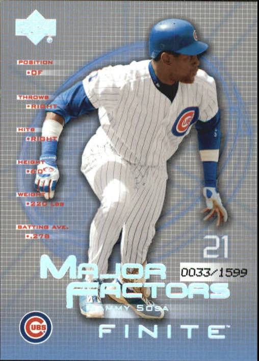 2003 Upper Deck Finite #144 Sammy Sosa MF