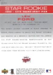 2003 Upper Deck First Pitch #277 Lew Ford SP RC back image