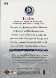 2003 Upper Deck Game Face #168 Ichiro Suzuki GF back image