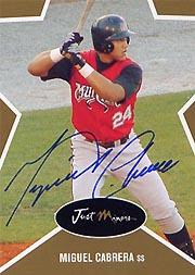2003 Just Stars Autographs Gold #7 Miguel Cabrera