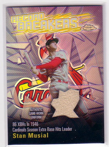 2003 Topps Chrome Record Breakers Relics #SM Stan Musial Uni A1