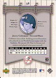 2003 Upper Deck Yankees Signature #38 Jerry Coleman back image