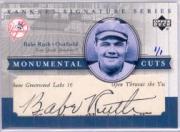 2003 Upper Deck Yankees Signature Monumental Cuts #BR Babe Ruth/1