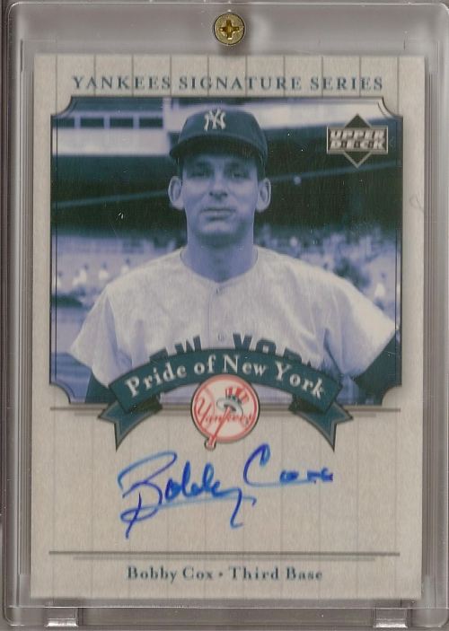 2003 Upper Deck Yankees Signature Pride of New York Autographs #CX Bobby Cox