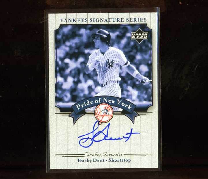 2003 Upper Deck Yankees Signature Pride of New York Autographs #DE Bucky Dent