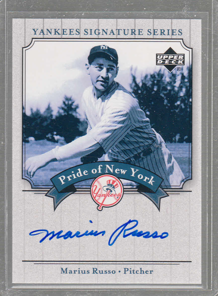 2003 Upper Deck Yankees Signature Pride of New York Autographs #MR Marius Russo