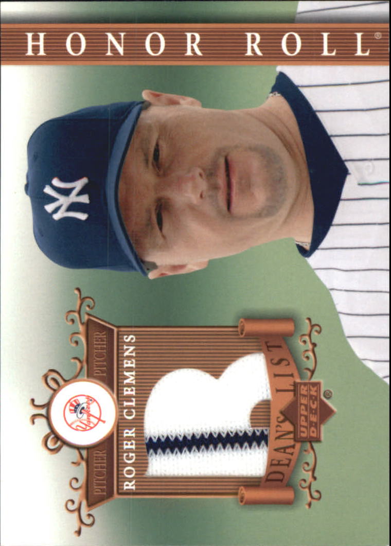 2003 Upper Deck Honor Roll Dean's List Jerseys #RC Roger Clemens R