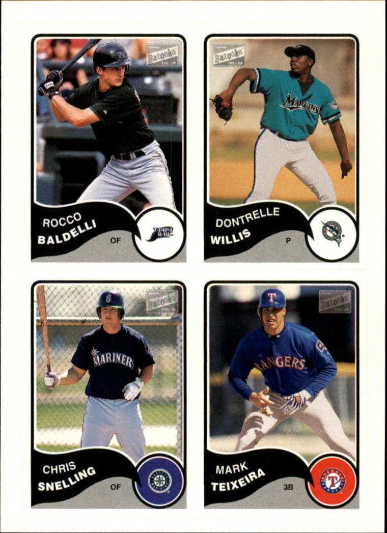 2003 Bazooka 4 on 1 Sticker #34 Baldelli/Willis/Snell/Teixeira