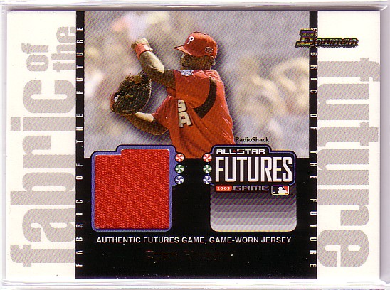 2003 Bowman Draft Fabric of the Future Jersey Relics #RJH Ryan Howard F