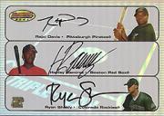 2003 Bowman's Best Triple Play Autographs #DRS Rajai Davis/Hanley Ramirez/Ryan Shealy