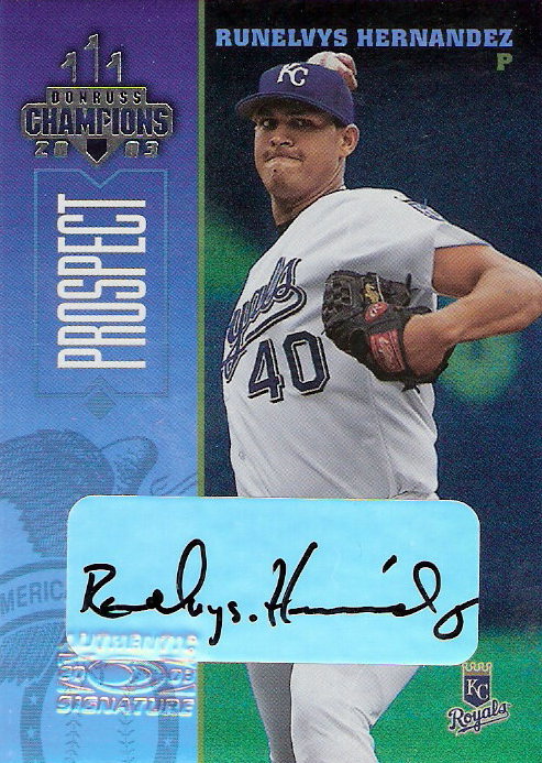 2003 Donruss Champions Autographs #134 Runelvys Hernandez/400