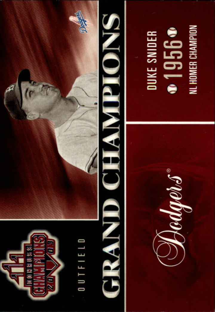 2003 Donruss Champions Grand Champions #17 Duke Snider