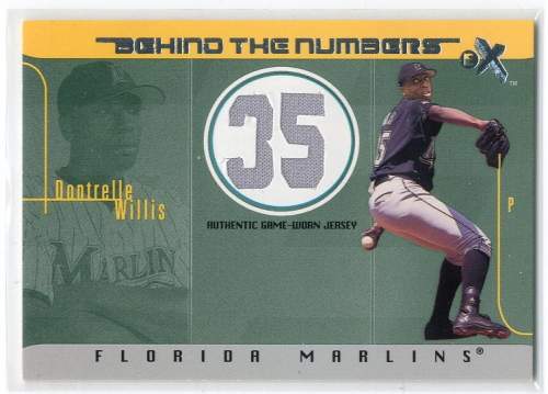 2003 E-X Behind the Numbers Game Jersey 500 #DW Dontrelle Willis