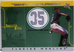 2003 E-X Behind the Numbers Game Jersey 199 #DW Dontrelle Willis