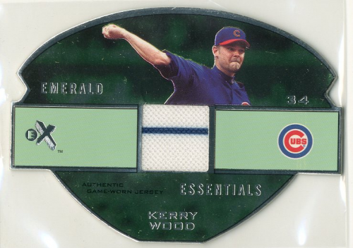 2003 E-X Emerald Essentials Game Jersey 175 #KW Kerry Wood
