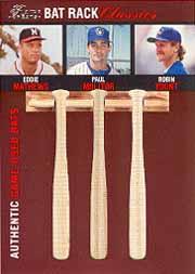 2003 Flair Greats Bat Rack Classics Trios #5 Eddie Mathews/Paul Molitor/Robin Yount