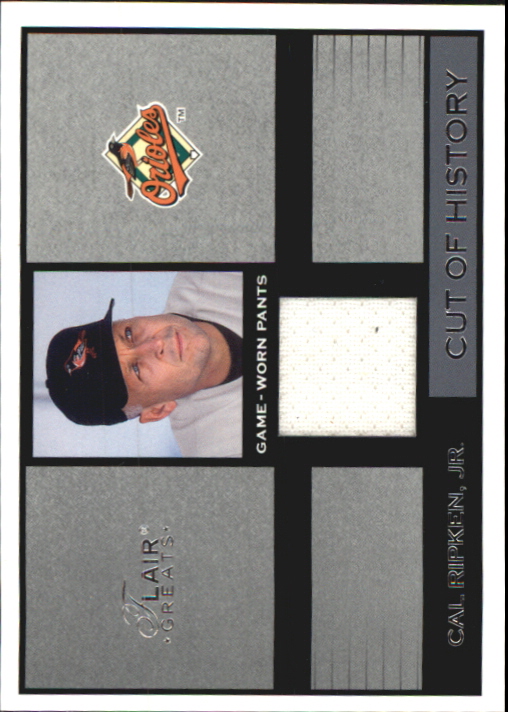 2003 Flair Greats Cut of History Game Used #22 Cal Ripken Pants