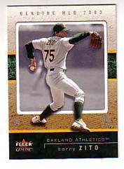 2003 Fleer Genuine #50 Barry Zito