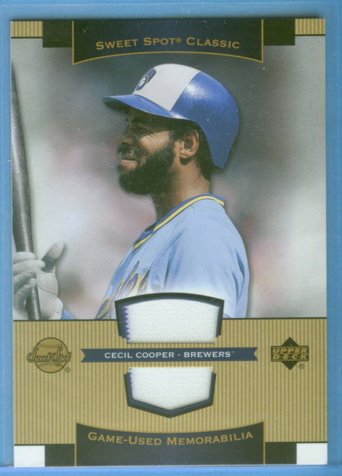 2003 Sweet Spot Classics Game Jersey #CC Cecil Cooper