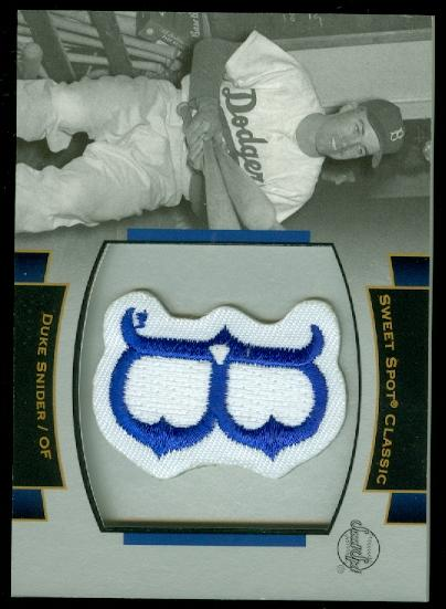 2003 Sweet Spot Classics Patch Cards #DS1 Duke Snider