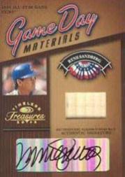 2003 Timeless Treasures Game Day Autographs #10 Ryne Sandberg Bat/25