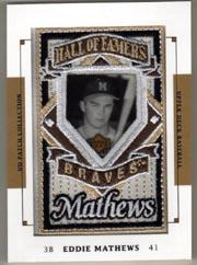 2003 UD Patch Collection #143 Eddie Mathews HOF