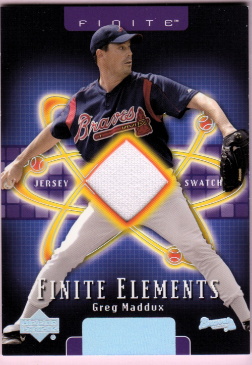 2003 Upper Deck Finite Elements Game Jersey #GM Greg Maddux