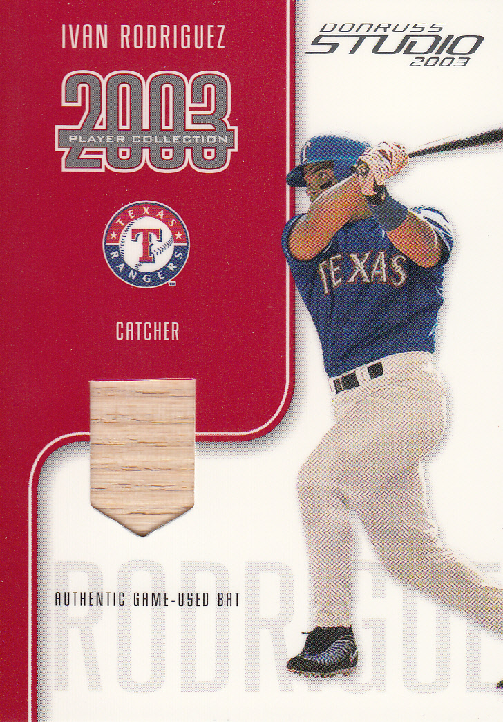 2003 Studio Player Collection #78 Ivan Rodriguez Bat