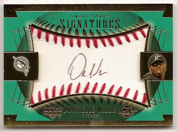 2003 Sweet Spot Signatures Black Ink #DW Dontrelle Willis