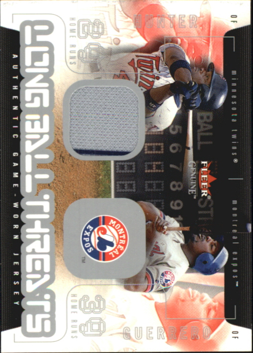 2003 Fleer Genuine Longball Threats Single Swatch #5A T.Hunter Jsy-Guerrero