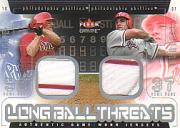 2003 Fleer Genuine Longball Threats Dual Swatch #2 Jim Thome/Pat Burrell