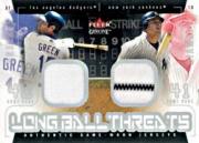 2003 Fleer Genuine Longball Threats Dual Swatch #8 Shawn Green/Jason Giambi