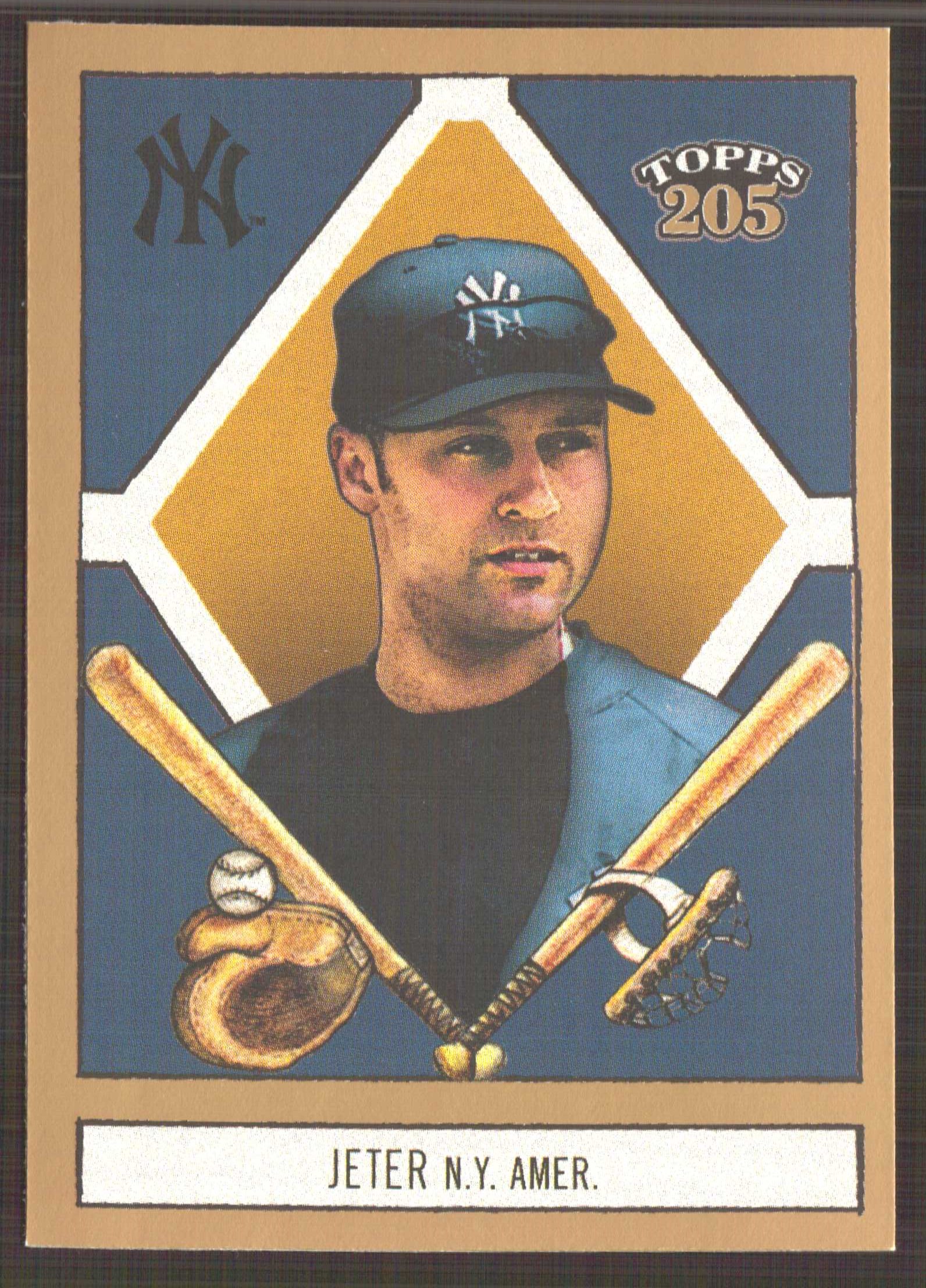 2003 Topps 205 #75B Derek Jeter w/o Gold Trim