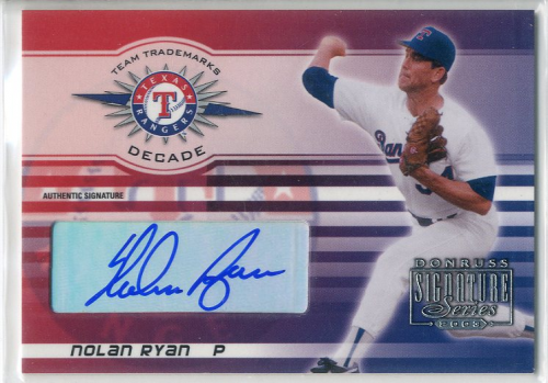 2003 Donruss Signature Team Trademarks Autographs Decade #22 Nolan Ryan Rgr
