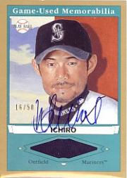 2003 Upper Deck Play Ball Game Used Memorabilia Tier 2 Signatures #IS2 Ichiro Suzuki Jsy