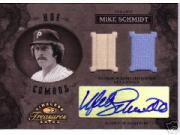 2003 Timeless Treasures HOF Combos Autographs #6 Mike Schmidt Bat-Jsy/15