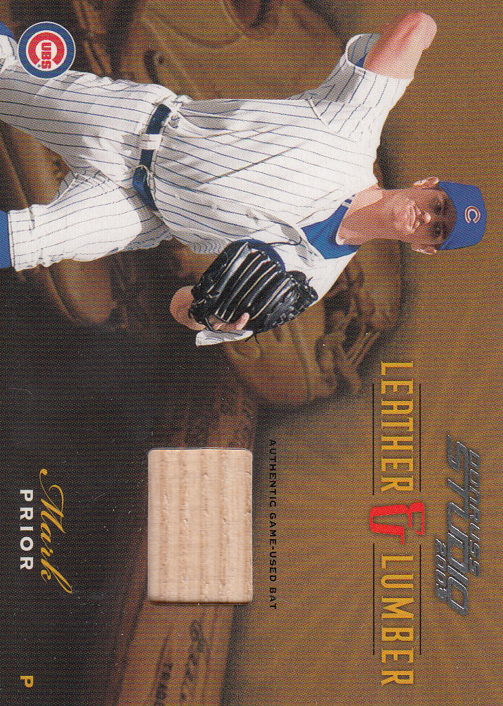 2003 Studio Leather and Lumber #28 Mark Prior Bat/400