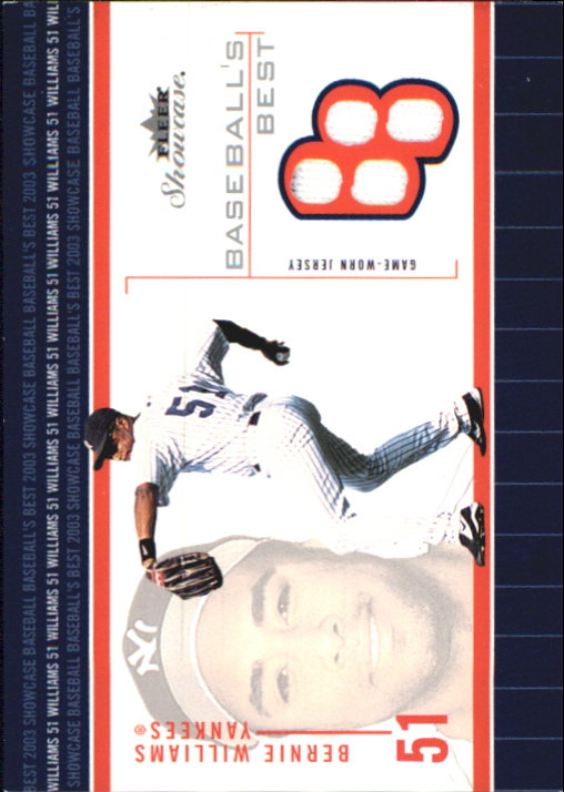 2003 Fleer Showcase Baseball's Best Game Jersey #BW Bernie Williams
