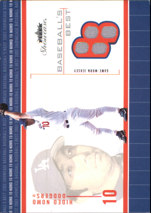 2003 Fleer Showcase Baseball's Best Game Jersey #HN Hideo Nomo Sox