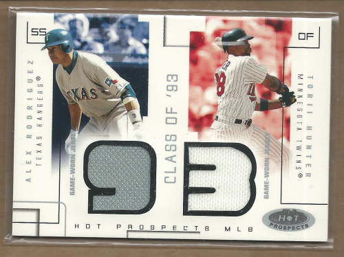 2003 Hot Prospects Class Of Game Used #ARTH Alex Rodriguez Jsy/Torii Hunter Jsy