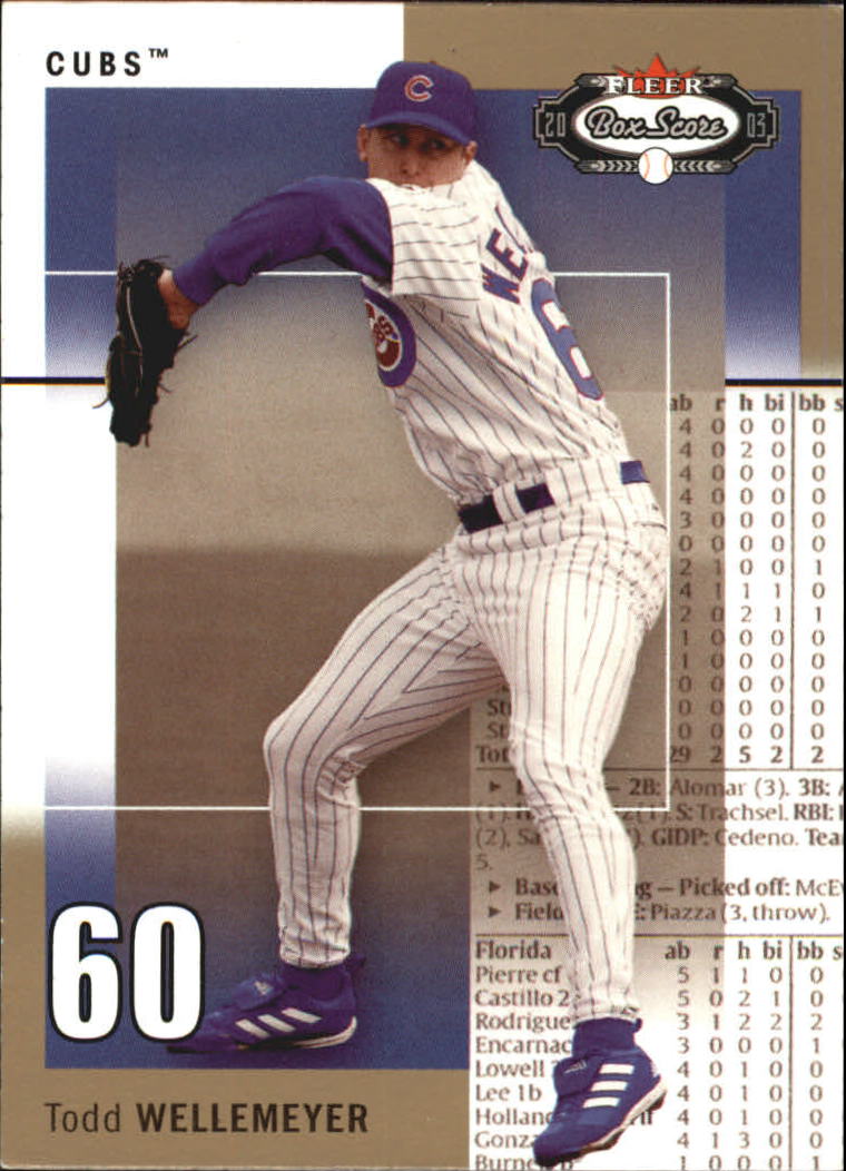 2003 Fleer Box Score #116 Todd Wellemeyer ROO RC