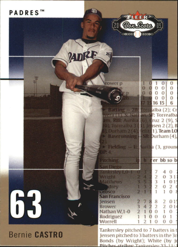 2003 Fleer Box Score #117 Bernie Castro ROO RC