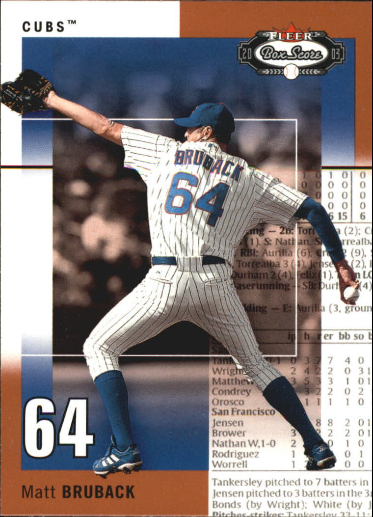 2003 Fleer Box Score #130 Matt Bruback RS RC